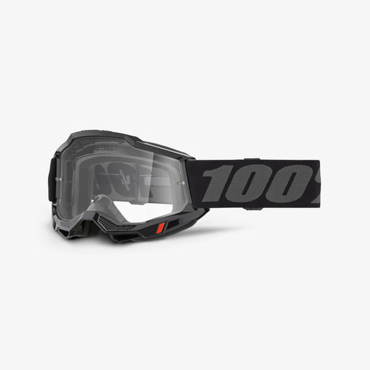 100% ACCURI 2 Crossbrille Schwarz/Grau mit klarer Scheibe