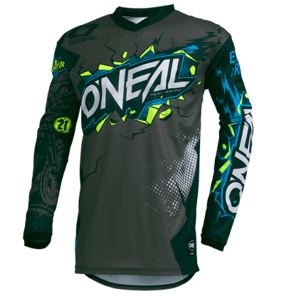 Trikot O'NEAL ELEMENT VILLAIN Junior Langarm Grau