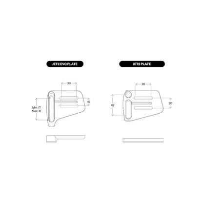 Lenker-Verlängerungen DEDA JET2 EVO Carbon Größe S 340mm