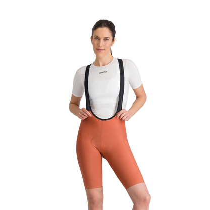 Kurze Radhose mit Trägern SPORTFUL PULSE Damen Orange