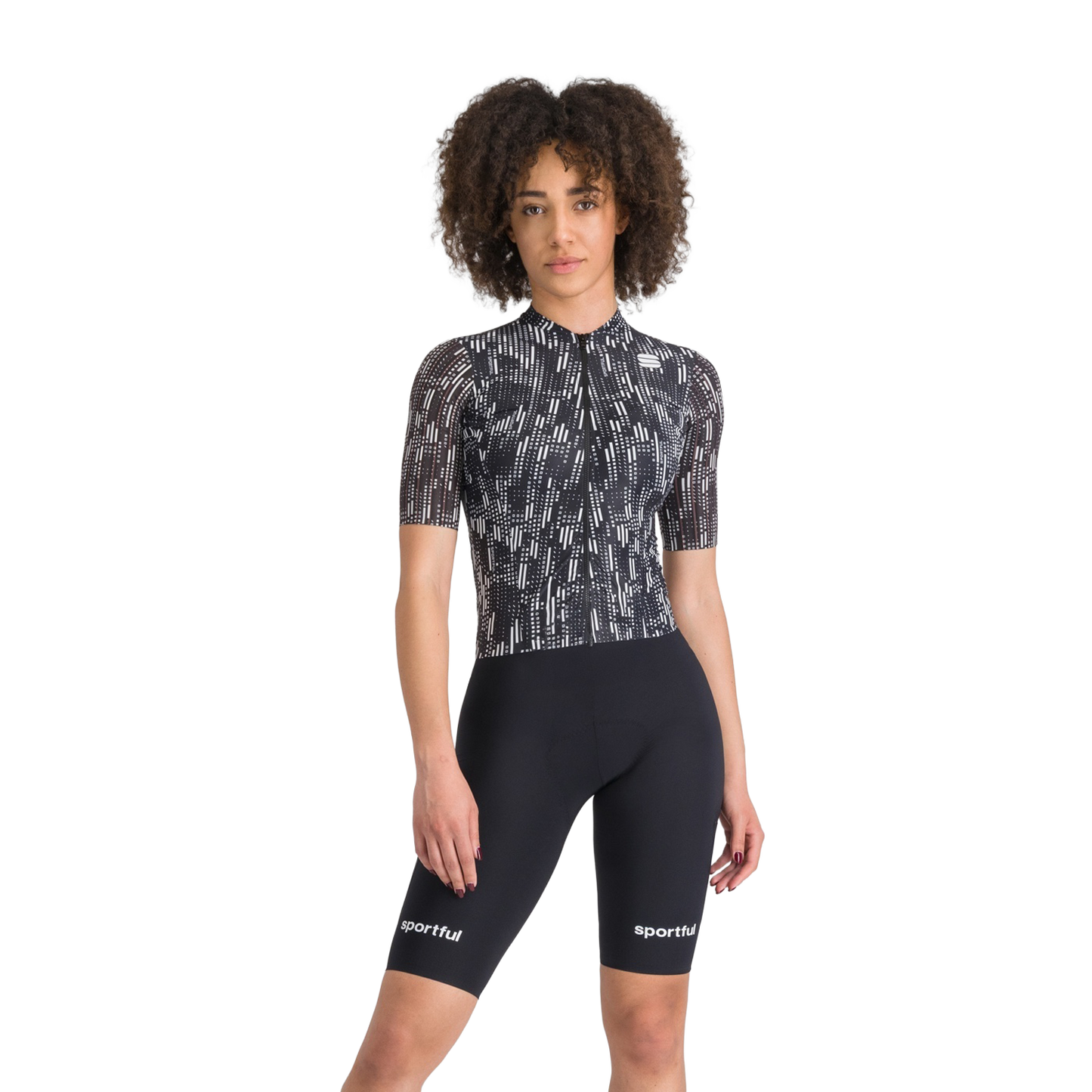 SPORTFUL G-SUIT Kurzärmliger Einteiler Damen Schwarz/Weiß