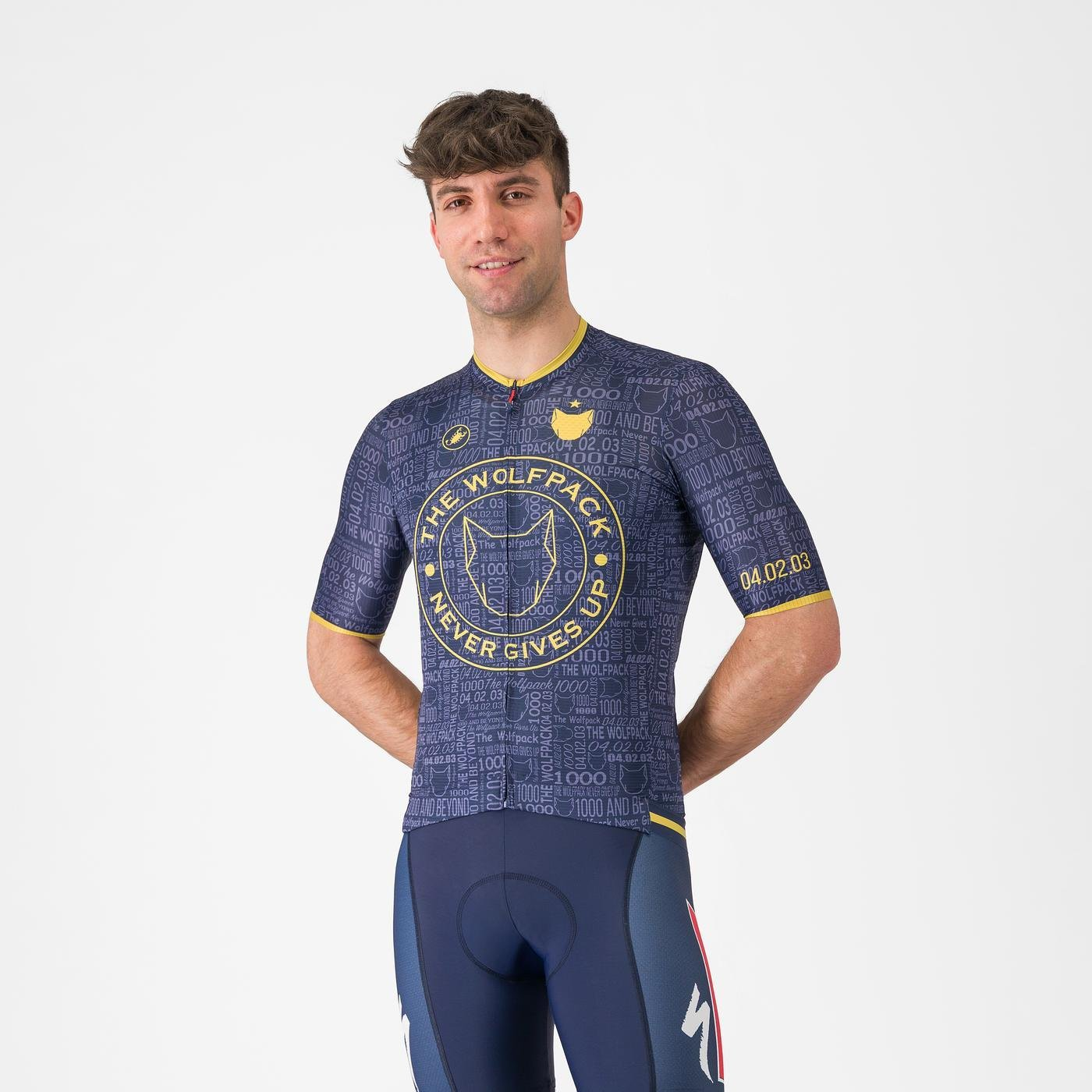 Trikot CASTELLI WOLFPACK 1000 VICTORY Kurzarm Marine