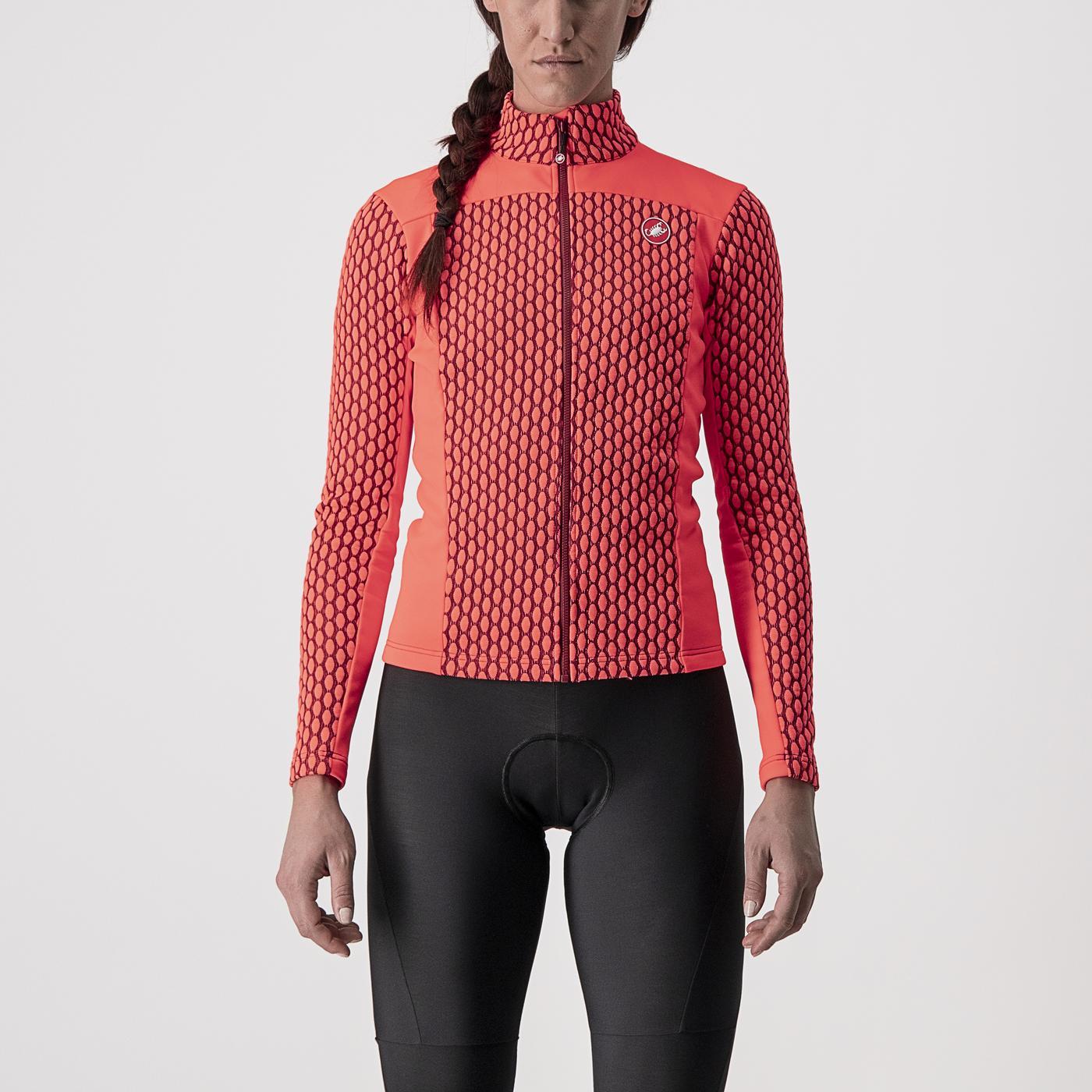 Trikot CASTELLI SFIDA 2 Langarm Women Rosa/Bordeaux