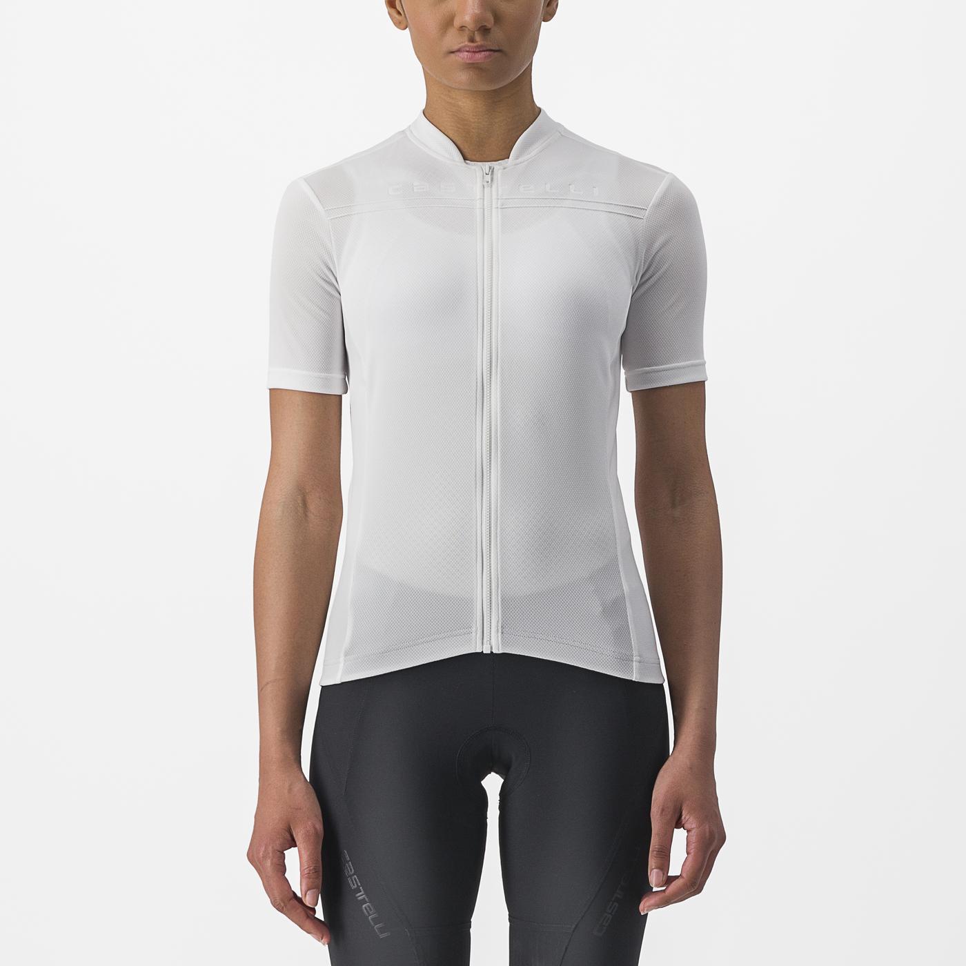 Trikot CASTELLI ANIMA 4 Kurzarm Frau Weiß