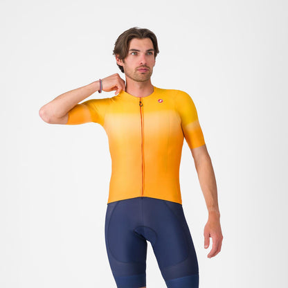 Trikot CASTELLI UPF Kurzarm Orange