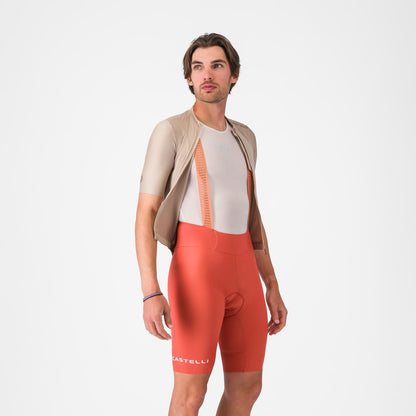 Kurze Trägerhose CASTELLI ESPRESSO 2 Paprika