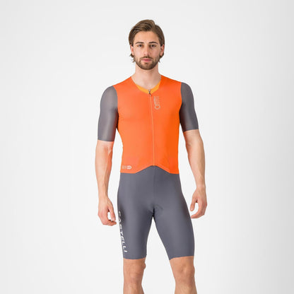 Einteiler CASTELLI SATURDAY MORNING Orange/Grau