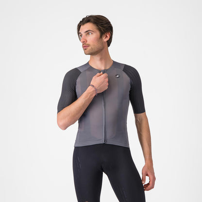 Trikot CASTELLI AERO RACE 8S Kurzarm Grau