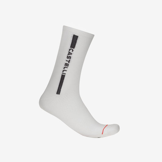 CASTELLI LINEA LOGO 15 Socken Weiß/Schwarz