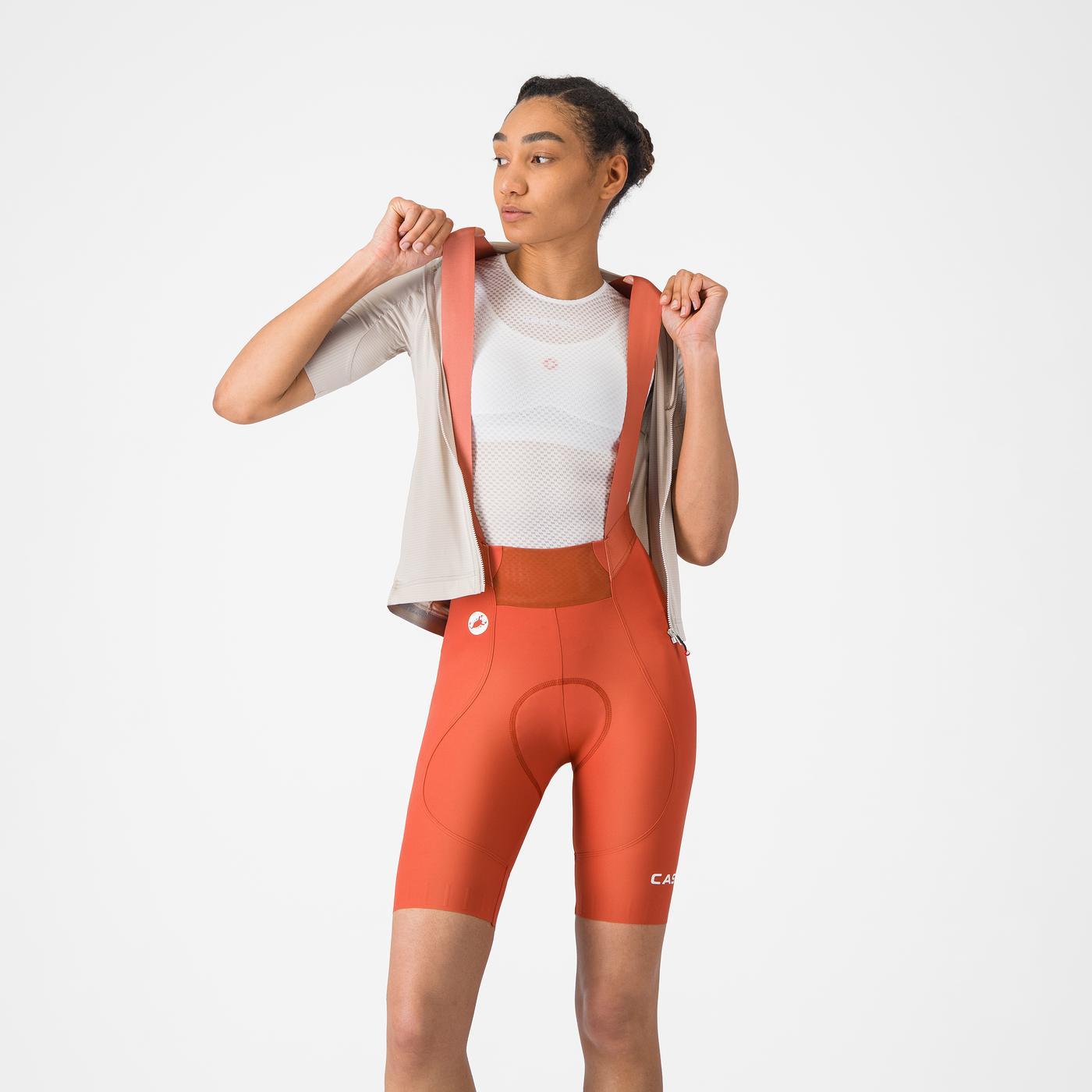 CASTELLI ESPRESSO 2 W DT Frau Paprika Kurze Trägerhose