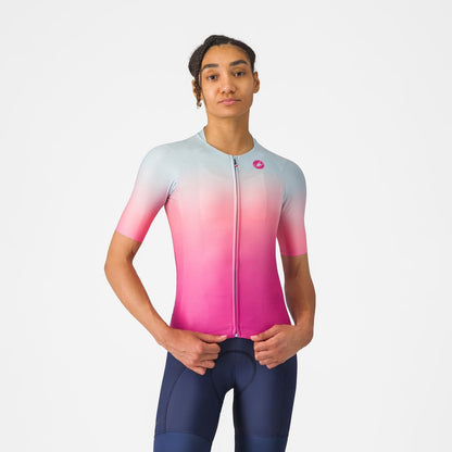 Trikot CASTELLI UPF Damen Kurzarm Rosa