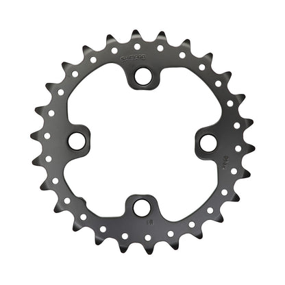 Inneres Kettenblatt SHIMANO DEORE M615/SLX M675/XT M785 10-fach, 4-Loch, 64 mm — Ansicht des Kettenblatts vor weißem Hintergrund