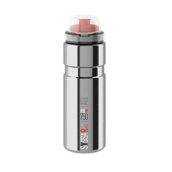 Trinkflasche Stahl ELITE SYSSA RACE Silber Brillant
