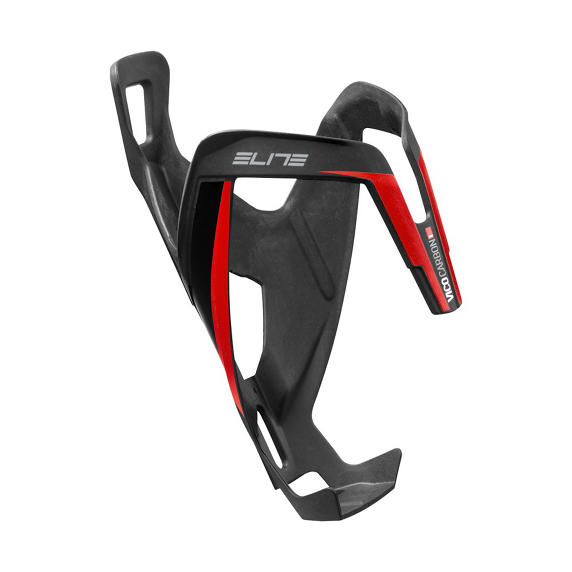 ELITE VICO Carbon-Flaschenhalter Schwarz/Rot Graphic