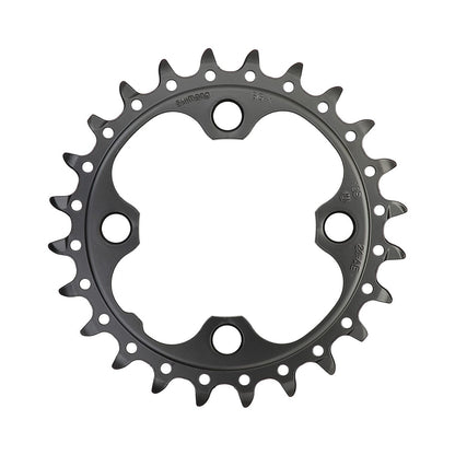Inneres Kettenblatt SHIMANO SLX M660 9-/10-fach, 4-Loch, 64 mm — Ansicht des Kettenblatts vor weißem Hintergrund