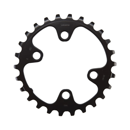 Inneres Kettenblatt SHIMANO SLX M7000 11-fach, 2-fach-Kurbel, 4-Loch, 64 mm — Ansicht des Kettenblatts vor weißem Hintergrund