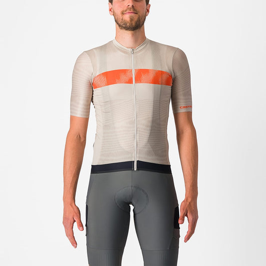 CASTELLI UNLIMITED ENDURANCE Trikot Kurzarm Grau/Orange