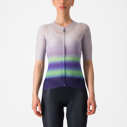 Trikot CASTELLI CLIMBER'S 4.0 W Damen Kurzarm Violett/Grün