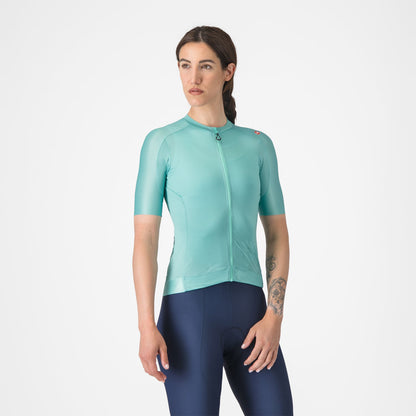 Trikot CASTELLI ESPRESSO Damen Kurzarm Türkis