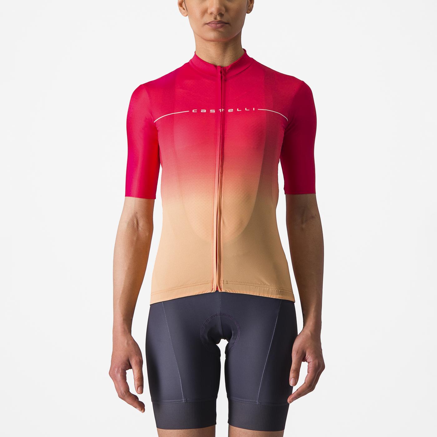CASTELLI SALITA Damen Trikot Kurzarm Rosa/Orange