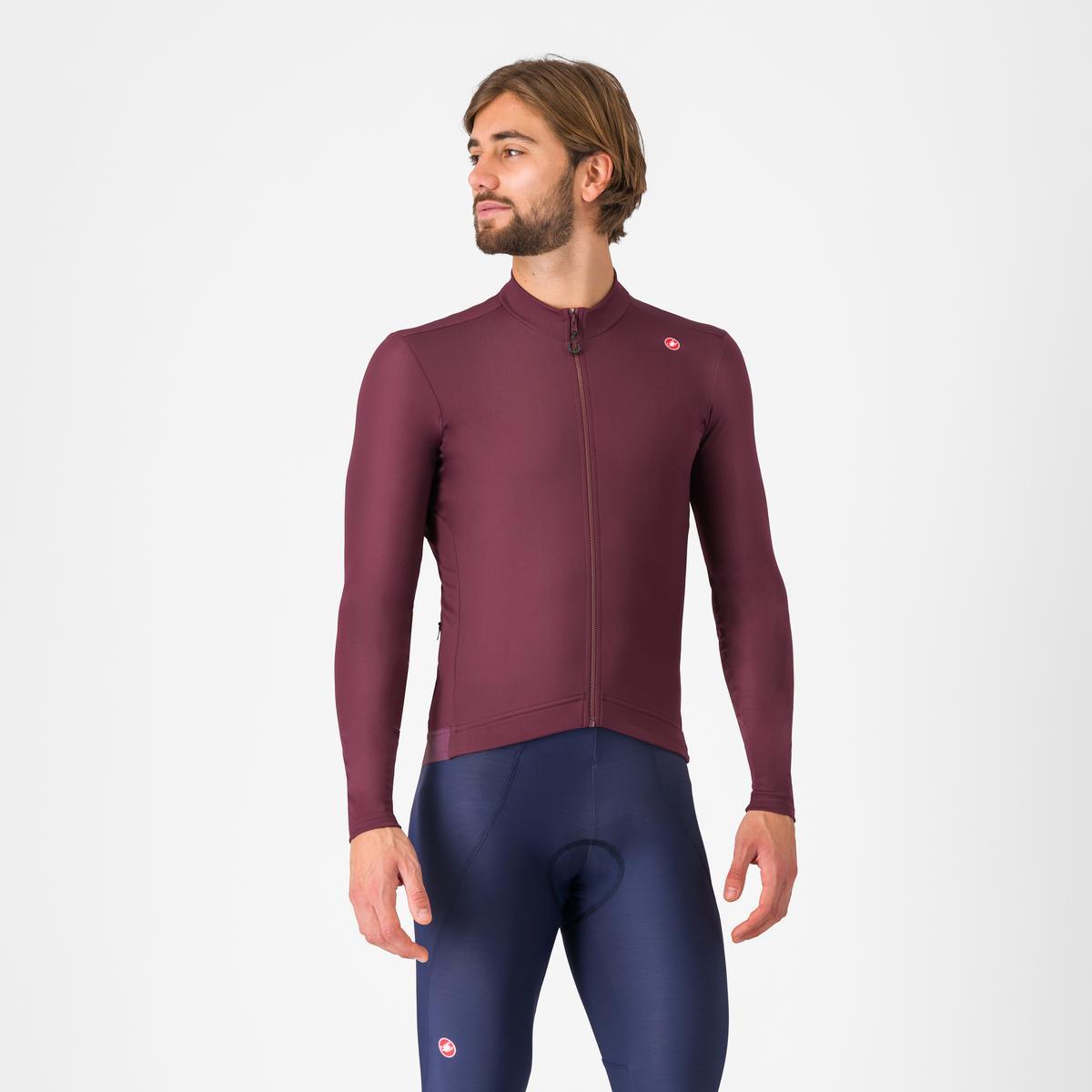 CASTELLI ESPRESSO THERMAL Trikot Langarm Bordeaux