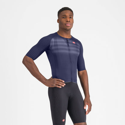 Trikot CASTELLI AERO RACE 8S Kurzarm Marine