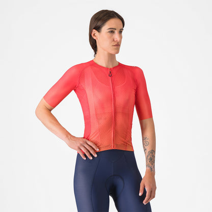 Trikot CASTELLI CLIMBER'S A/C Damen Kurzarm Hibiskus