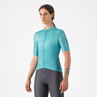 Trikot CASTELLI FANTASIA Damen Kurzarm Türkis