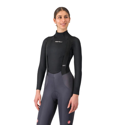 Damen-Unterhemd CASTELLI FLANDERS 2 Langarm Schwarz
