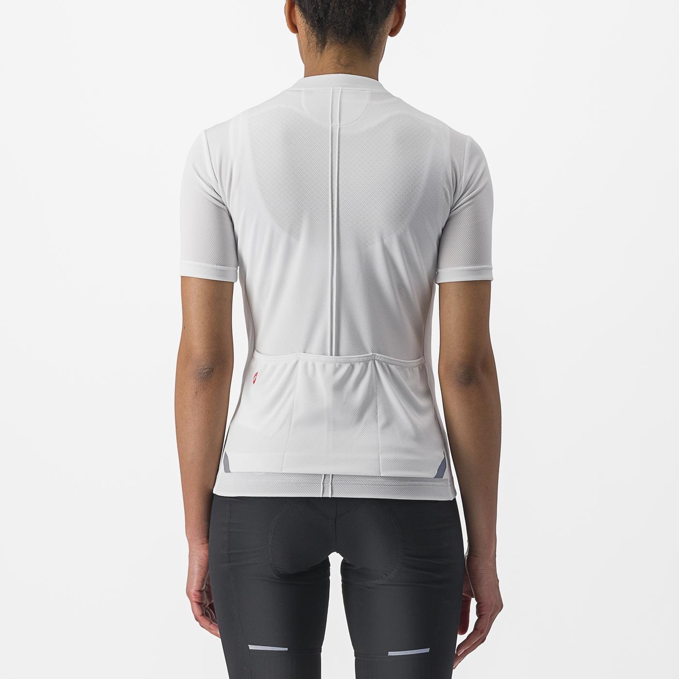Trikot CASTELLI ANIMA 4 Kurzarm Frau Weiß