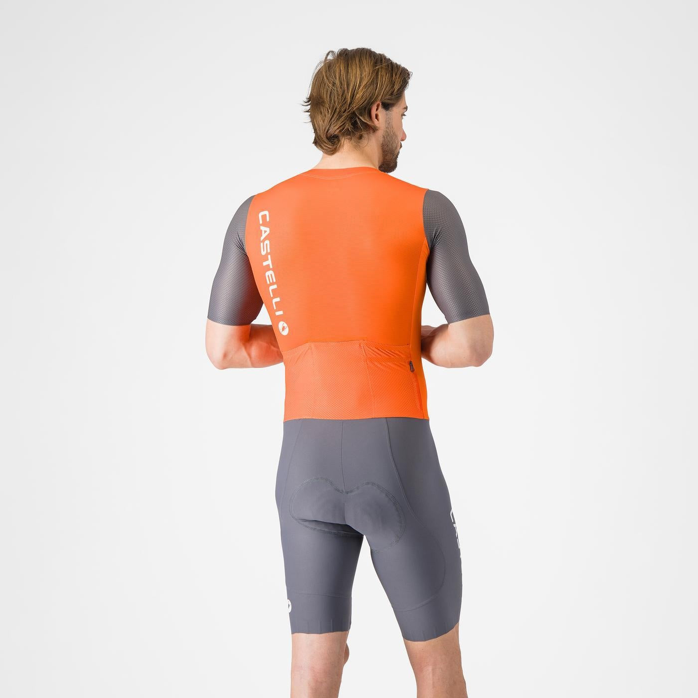 CASTELLI SATURDAY MORNING Einteiler Orange/Grau