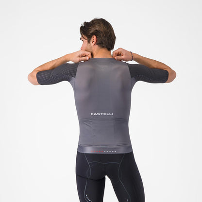 Trikot CASTELLI AERO RACE 8S Kurzarm Grau