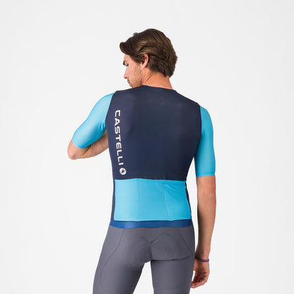 Trikot CASTELLI CORRETTO Kurzarm Blau