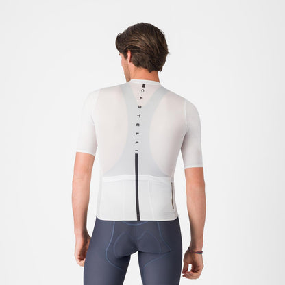 Trikot CASTELLI DRITTONE LOGO Kurzarm Weiß