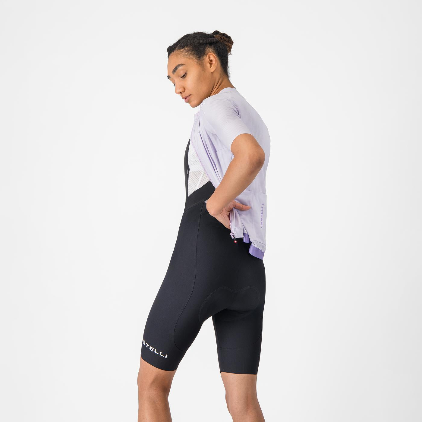 CASTELLI ESPRESSO 2 W DT Damen Kurz Trägerhose Schwarz