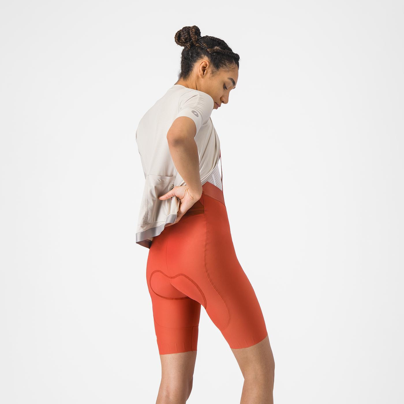 CASTELLI ESPRESSO 2 W DT Frau Paprika Kurze Trägerhose