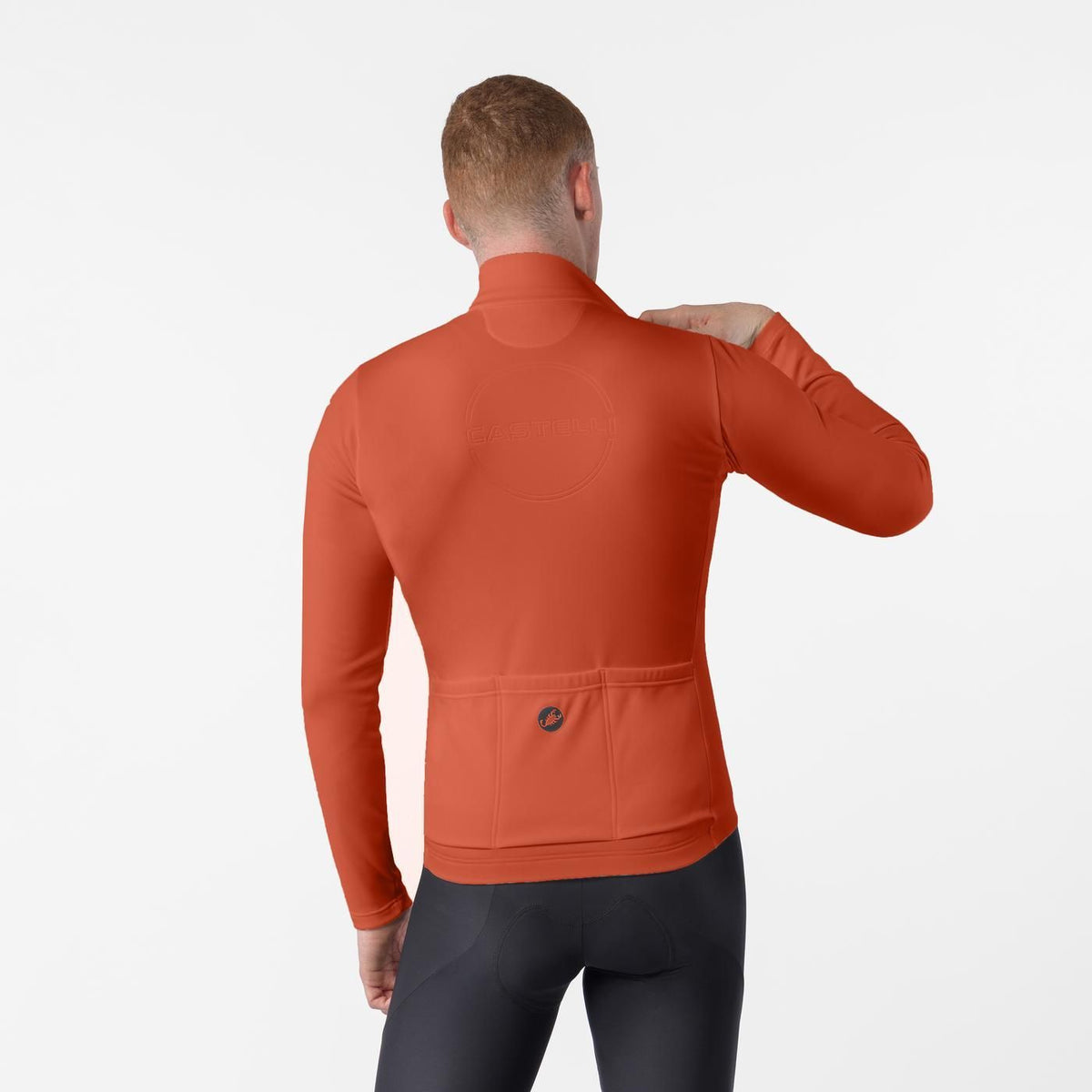 Trikot CASTELLI COMPETIZIONE THERMAL Langarm Paprika