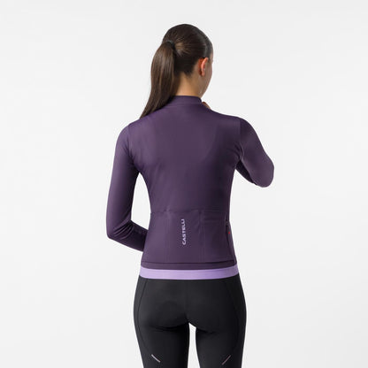 Langarmtrikot CASTELLI ESPRESSO THERMAL 2 Damen Violett