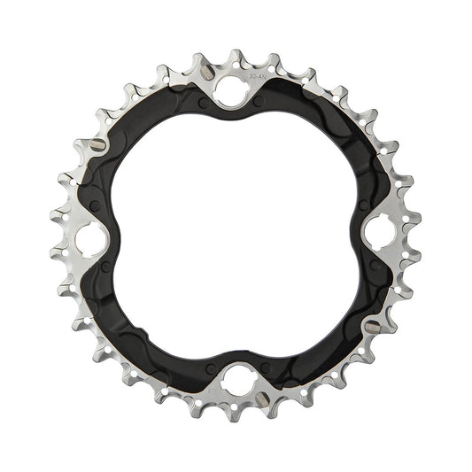 Plateau Intermédiaire SHIMANO SLX M672/XT M782 10V 4 Trous 96mm — vue du plateau sur fond blanc