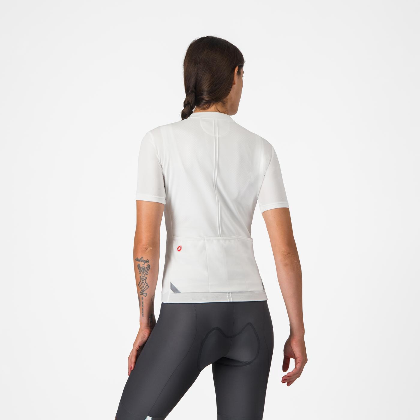 Trikot CASTELLI ANIMA 4 Kurzarm Frau Weiß