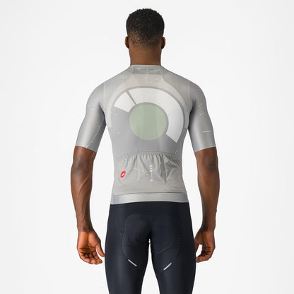 Trikot CASTELLI R-A/D Kurzarm Mehrfarbig Grau