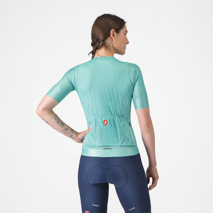 Trikot CASTELLI ESPRESSO Damen Kurzarm Türkis