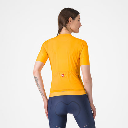 Trikot CASTELLI ESPRESSO Damen Kurzarm Orange