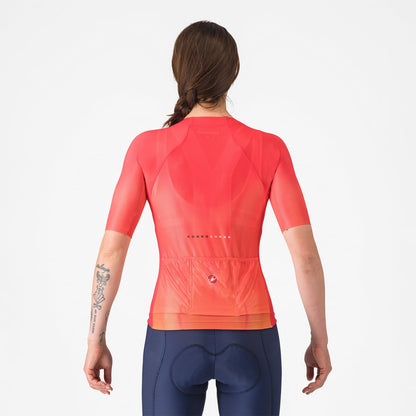 Trikot CASTELLI CLIMBER'S A/C Damen Kurzarm Hibiskus
