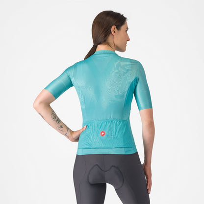 Trikot CASTELLI FANTASIA Damen Kurzarm Türkis