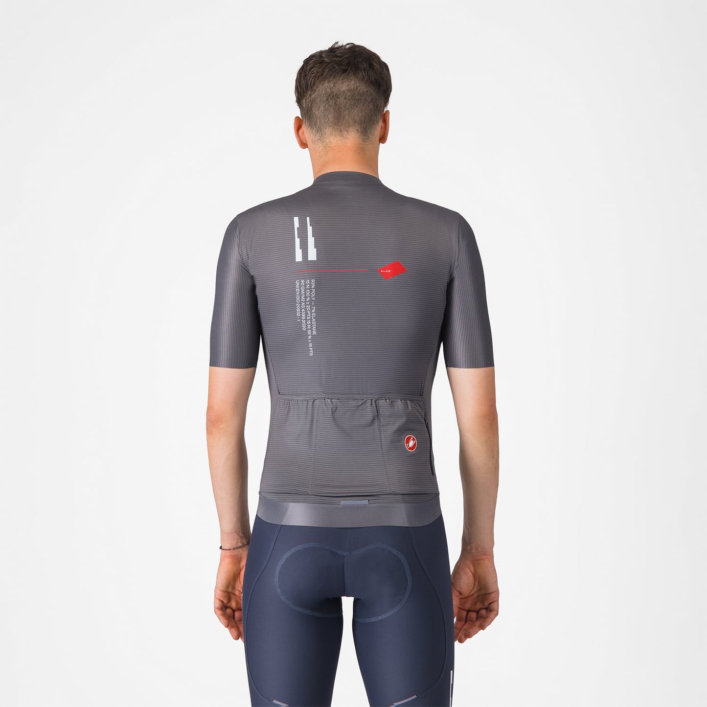 CASTELLI ESPRESSO R--A/D Trikot Kurzarm Rauchgrau