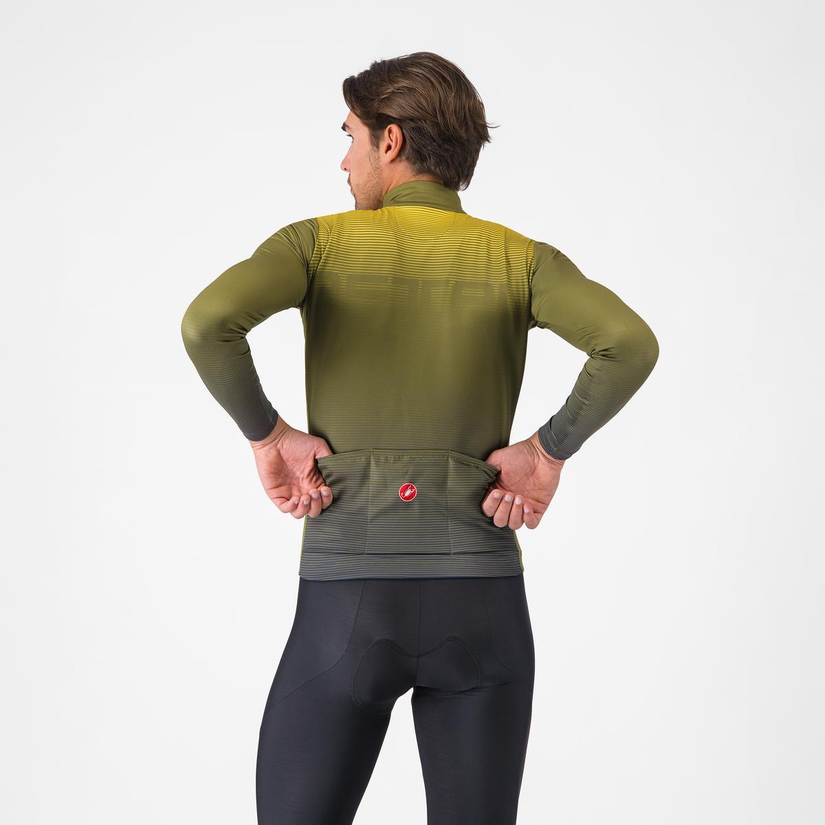 Trikot CASTELLLI APICE THERMAL Langarm Blau/Mango Mojito
