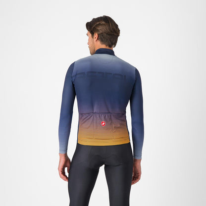 Trikot CASTELLLI APICE THERMAL Lange Ärmel Blau/Orange