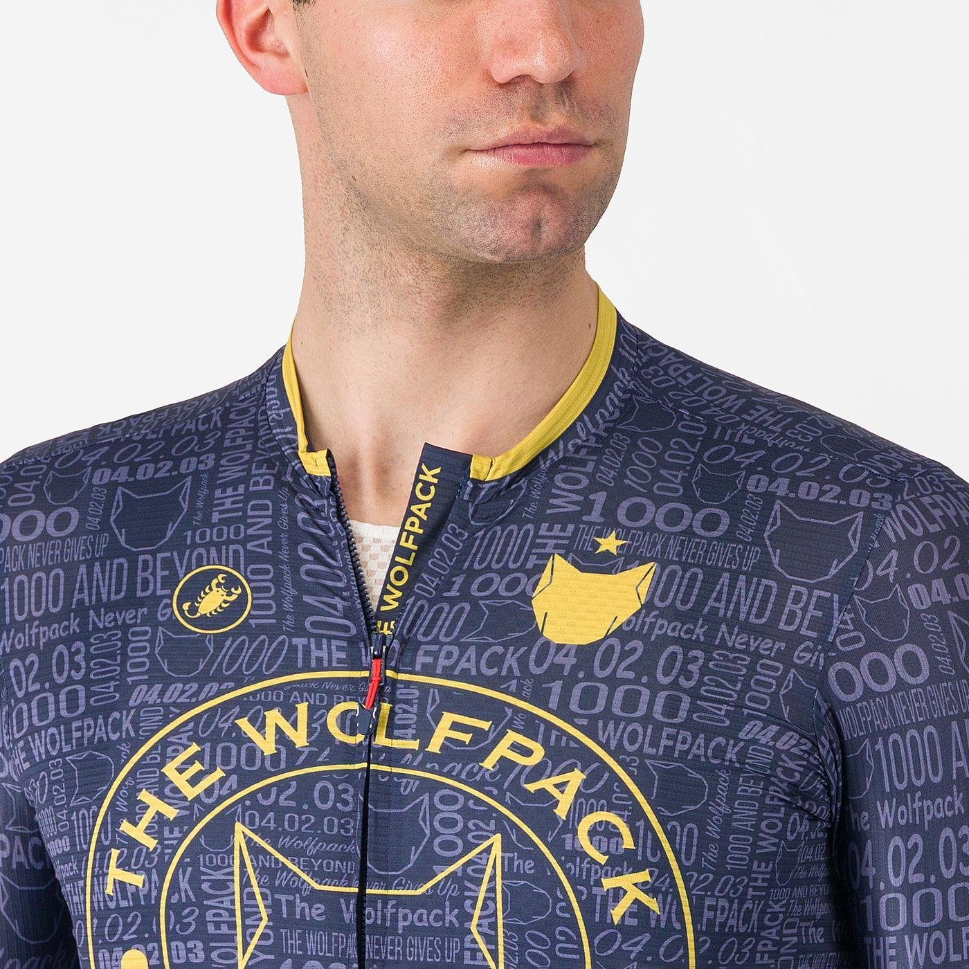 Trikot CASTELLI WOLFPACK 1000 VICTORY Kurzarm Marine