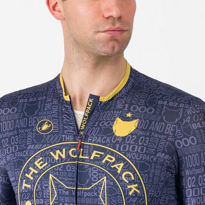 Trikot CASTELLI WOLFPACK 1000 VICTORY Kurzarm Marine